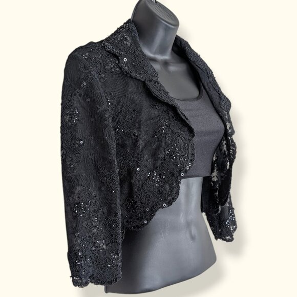 Gemini Paris Floral Embroidered Shrug - Picture 2 of 7